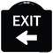 Signmission Parking Lot Exit Left Arrow Heavy-Gauge Aluminum Architectural Sign, 18" L, 18" H, BW-1818-23422 A-DES-BW-1818-23422 - alternate 1